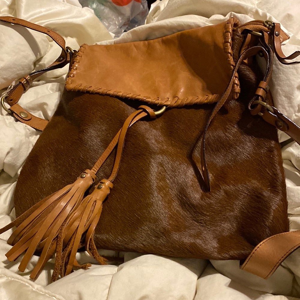 Cavakanti genuine leather cow hide crossbody